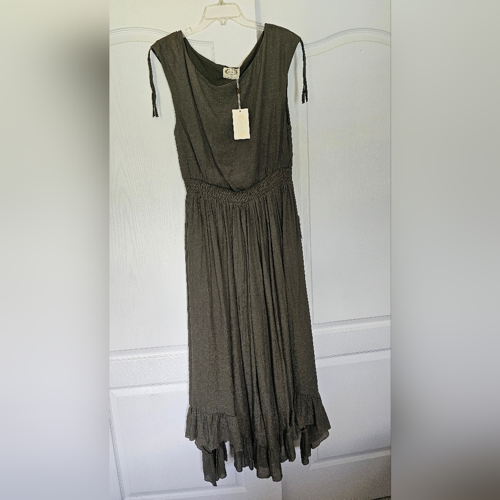 Joyfolie Dark Olive Maxi Dress